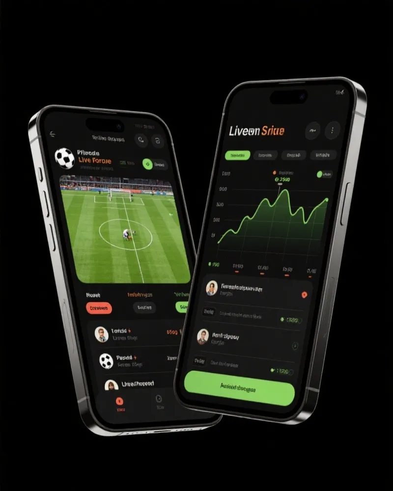 在线比分 APP 界面展示